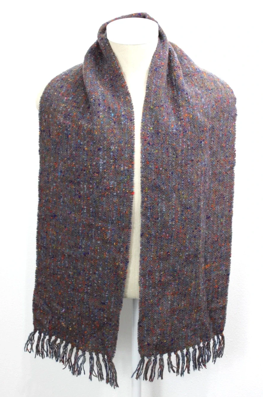 Vintage Studio Donegal Hand Woven Pure Wool Scarf Ireland Tweed 9